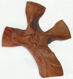 Clinging Cross - Wood Look