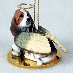 Basset Hound Dog Angel Ornament