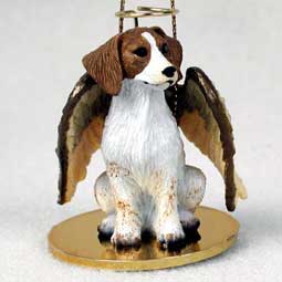 Brittany, Brown/White Dog Angel Ornament