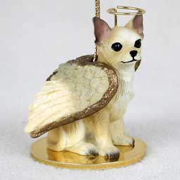 Chihuahua, Tan/White Dog Angel Ornament