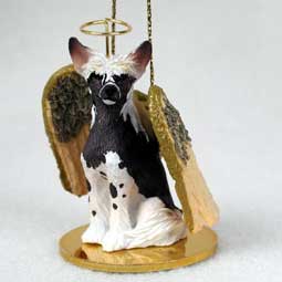 Chinese Crested Dog Angel Ornament