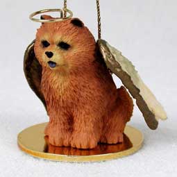 Chow, Red Dog Angel Ornament