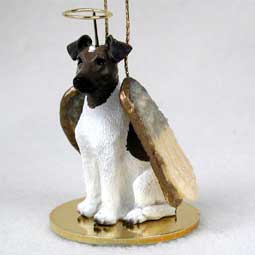 Fox Terrier, Brown/White Dog Angel Ornament