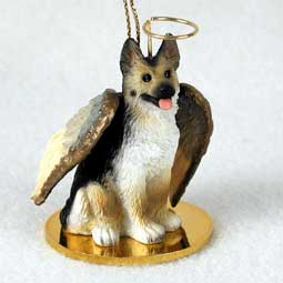 German Shepherd, Tan/Black Dog Angel Ornament