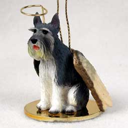 Giant Schnauzer, Gray Dog Angel Ornament