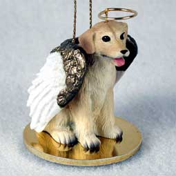 Labrador Retriever, Yellow Dog Angel Ornament