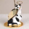Shorthair, Black/White Tabby Cat Angel Ornament