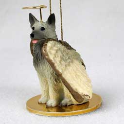 Norwegian Elkhound Dog Angel Ornament