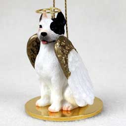 Pit Bull Terrier, White Dog Angel Ornament