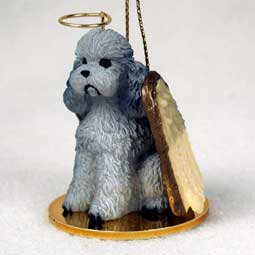 Poodle, Gray Dog Angel Ornament