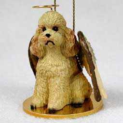 Poodle, Apricot Dog Angel Ornament