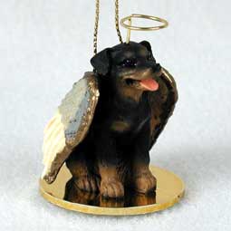 Rottweiler Dog Angel Ornament