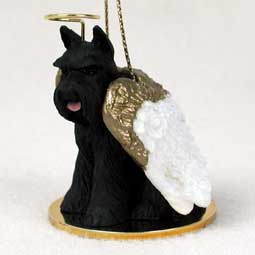 Schnauzer, Black Dog Angel Ornament