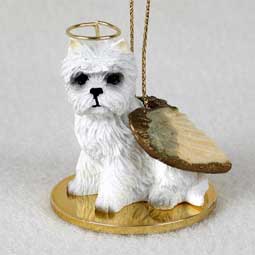 West Highland Terrier Dog Angel Ornament