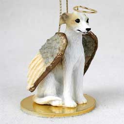Whippet, Tan/White Dog Angel Ornament