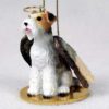 Wire Haired Fox Terrier Dog Angel Ornament